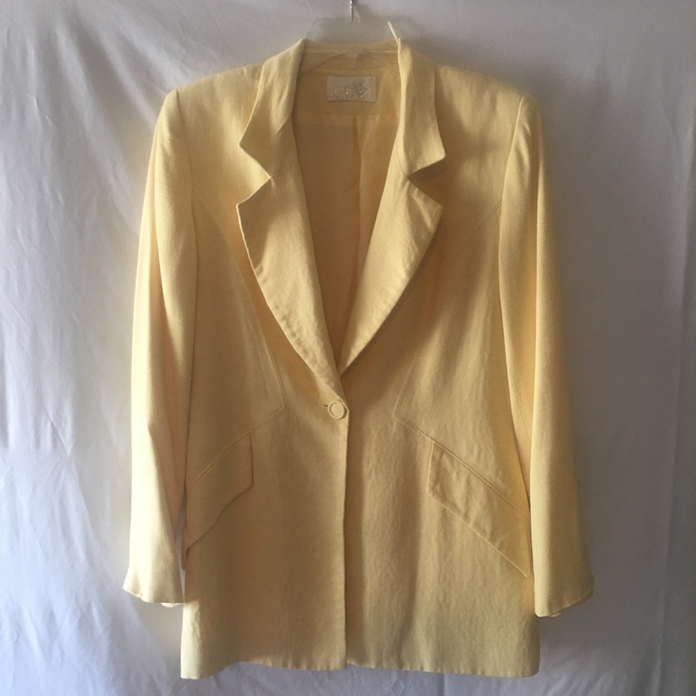 💛💛💛Cache    Vintage  Yellow Dress jacket   size 12🤍🤍🤍🤍